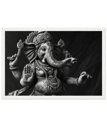 Tableau Artistique de Ganesh en Noir et Blanc - Danse Céleste 2023