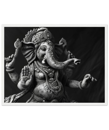 Tableau Artistique de Ganesh en Noir et Blanc - Danse Céleste 2023