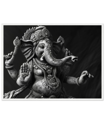 Tableau Artistique de Ganesh en Noir et Blanc - Danse Céleste 2023