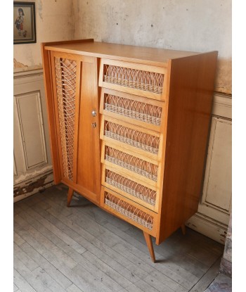 Armoire rotin avec pieds compas Comment ça marche