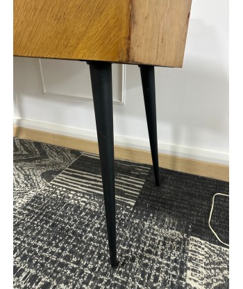 Console ou bureau scandinave pieds noirs rembourrage situé sous