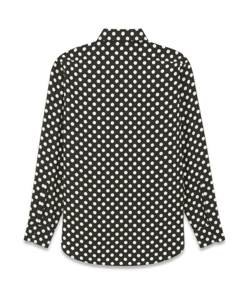 Polka Dot Print Silk Shirt la colonne vertébrale