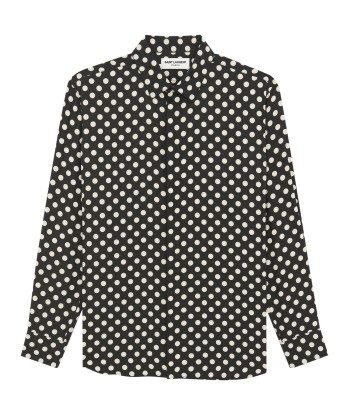 Polka Dot Print Silk Shirt la colonne vertébrale