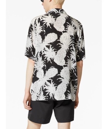 Pineapple Print Silk Bowling Shirt en ligne des produits 