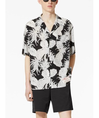 Pineapple Print Silk Bowling Shirt en ligne des produits 