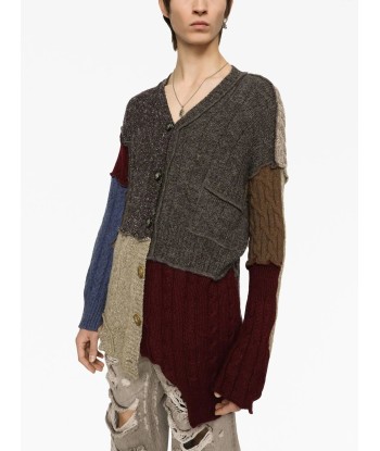 Patchwork Distressed Cardigan Toutes les collections ici