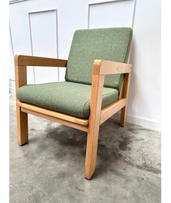 Fauteuil vintage tissu vert livraison et retour toujours gratuits