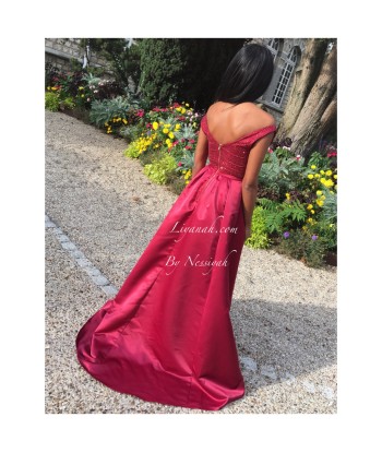 ROBE DE SOIRÉE MODÈLE ESTRELLA BORDEAUX Véritable concentré