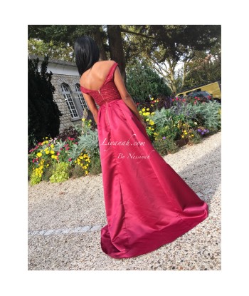 ROBE DE SOIRÉE MODÈLE ESTRELLA BORDEAUX Véritable concentré