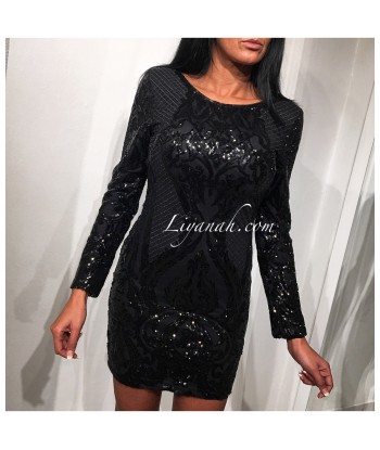 ROBE à Sequins NOIR Modèle SHELSYA 50-70% off 