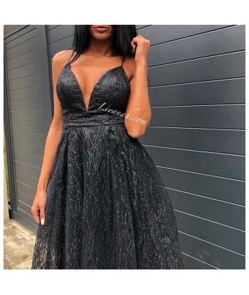 ROBE DE SOIRÉE MODÈLE ARAYA NOIR à prix réduit toute l'année