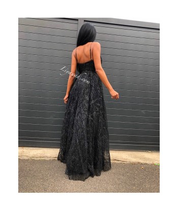 ROBE DE SOIRÉE MODÈLE ARAYA NOIR à prix réduit toute l'année