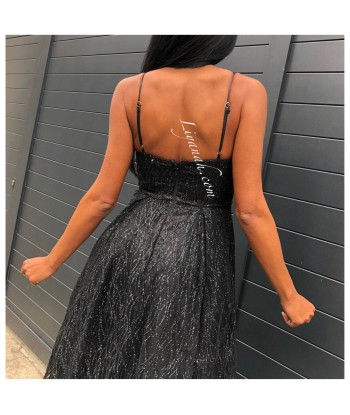 ROBE DE SOIRÉE MODÈLE ARAYA NOIR à prix réduit toute l'année