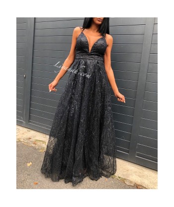 ROBE DE SOIRÉE MODÈLE ARAYA NOIR à prix réduit toute l'année