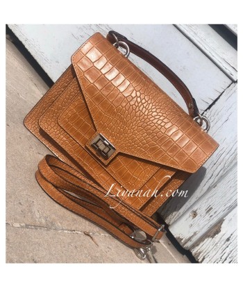 Sac Cuir PETIT Modèle EVYA CAMEL le des métaux précieux