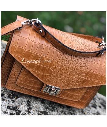 Sac Cuir PETIT Modèle EVYA CAMEL le des métaux précieux