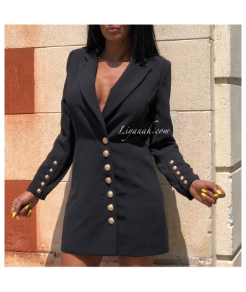 Robe Blazer Modèle LOUARA NOIR votre restaurant rapide dans 