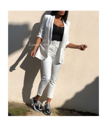 Tailleur Veste + Pantalon Modèle ROMANA BLANC Toutes les collections ici