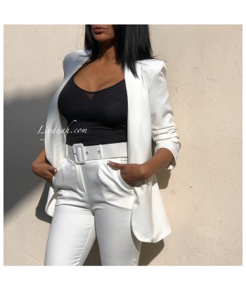 Tailleur Veste + Pantalon Modèle ROMANA BLANC Toutes les collections ici