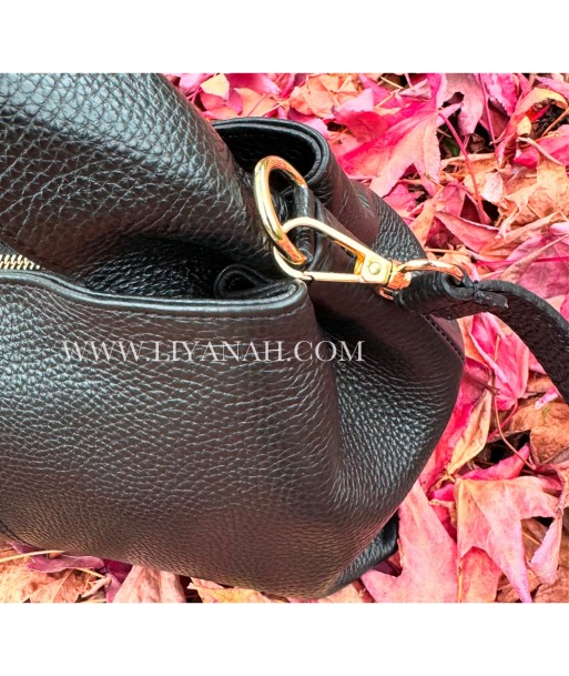 SAC Petit BOULE CUIR GRAINÉ LIYA NOIR offre 