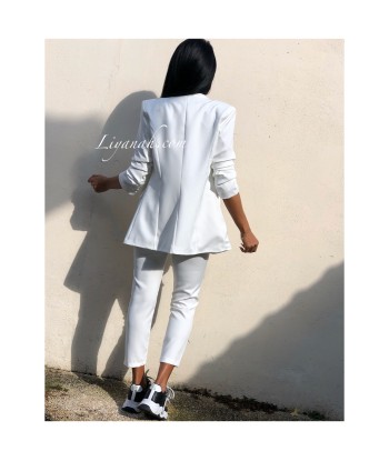 Tailleur Veste + Pantalon Modèle ROMANA BLANC Toutes les collections ici