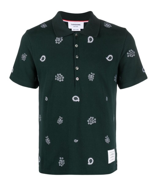 Paisley Print Polo Shirt Voir les baskets