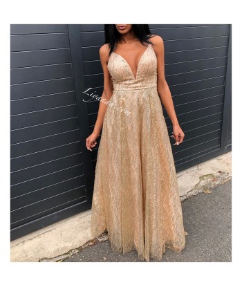 ROBE DE SOIRÉE MODÈLE ARAYA OR En savoir plus