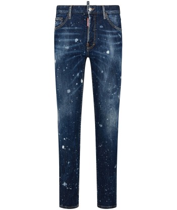 Paint Splatter Skinny Cut Jeans Paris Déstockage Promo