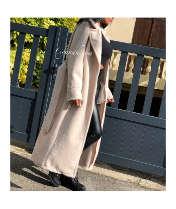 Manteau Long Modèle ALYSEA ÉCRU Paris Déstockage Promo