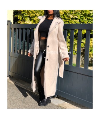 Manteau Long Modèle ALYSEA ÉCRU Paris Déstockage Promo