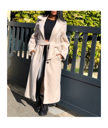 Manteau Long Modèle ALYSEA ÉCRU Paris Déstockage Promo